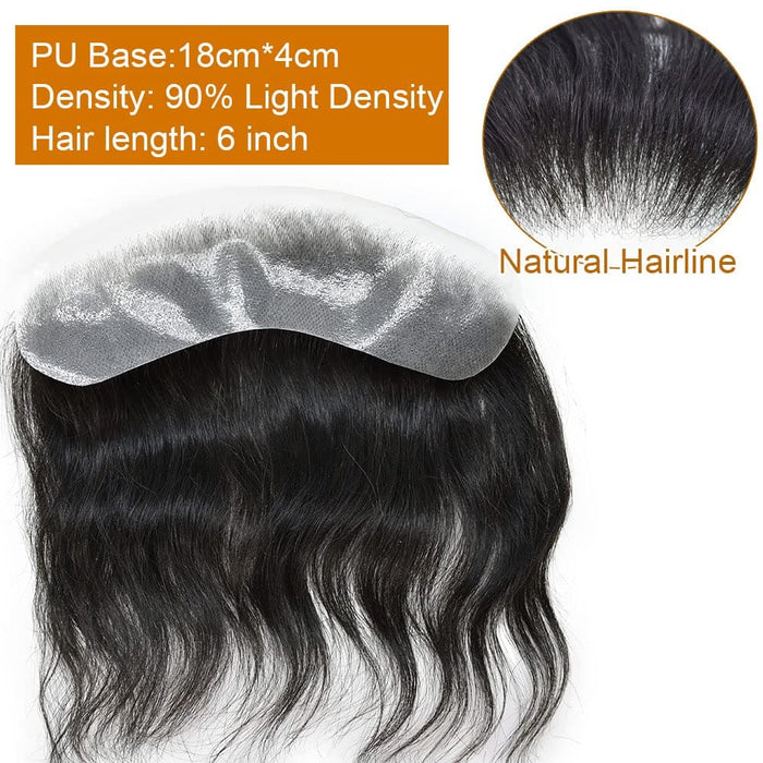 LYRICAL HAIR Men Frontal Hair System US STOCK V-Looped PU Toupee for Men Natural Hairline Mens Toupee