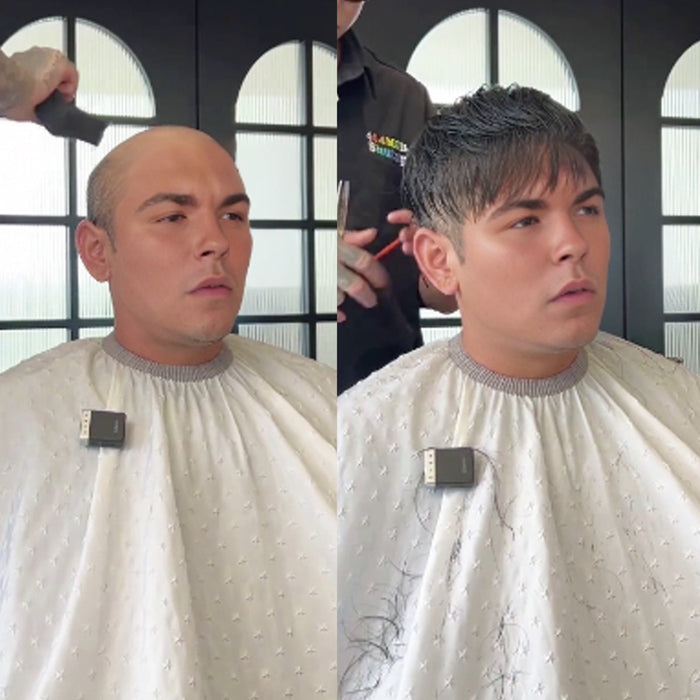 LYRICAL HAIR Human Hair System For Men Monofilament With PU Lace Folded In Front Hairpiece
