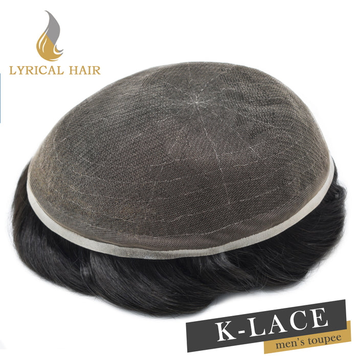 Full Korea Lace Mens Toupee Soft Human Hair Systems Natural Hairline Non Surgical Men Hair Piece