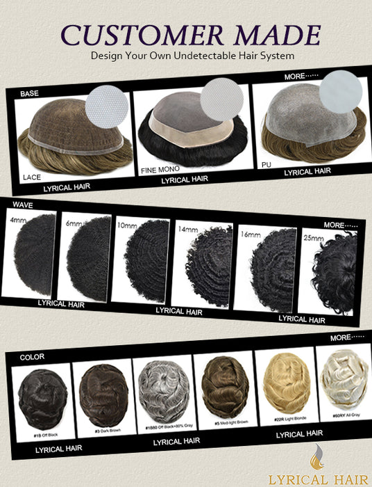 LYRICAL HAIR Custom Men's Hairpiece