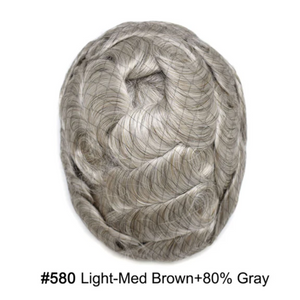 #580 Light-Med Brown+80% Gray