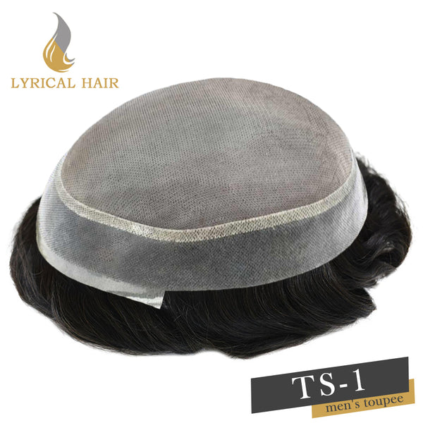 LYRICAL HAIR Human Hair System For Men Fine Monofilament With PU Hairpieces For Men